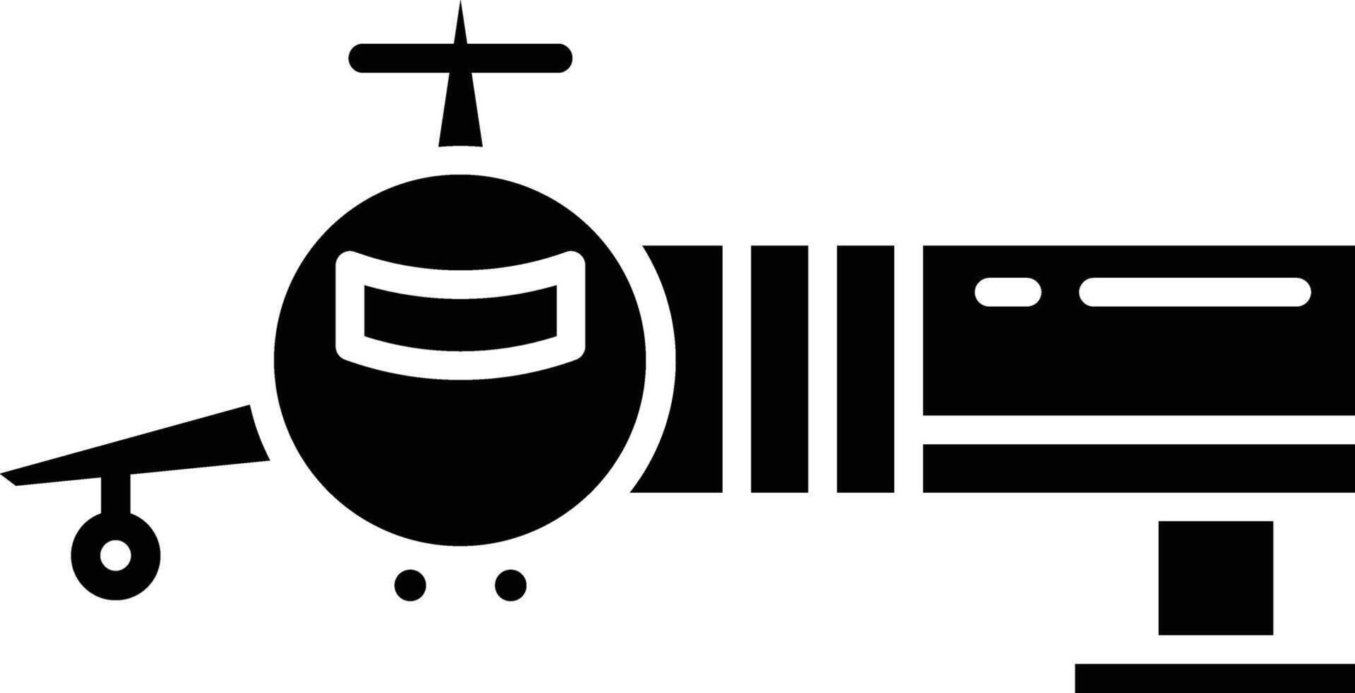 Flight solid glyph illustration vector