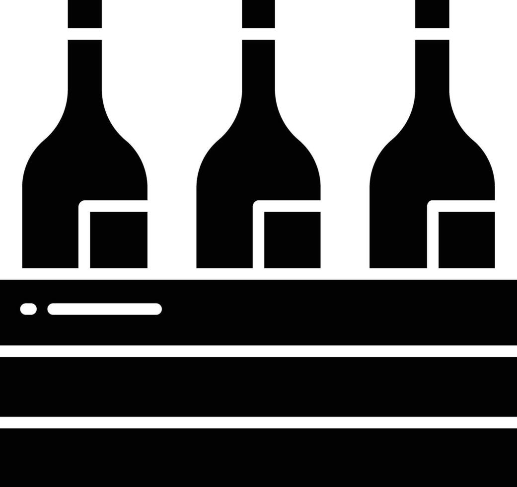 Bottle solid glyph illustration vector