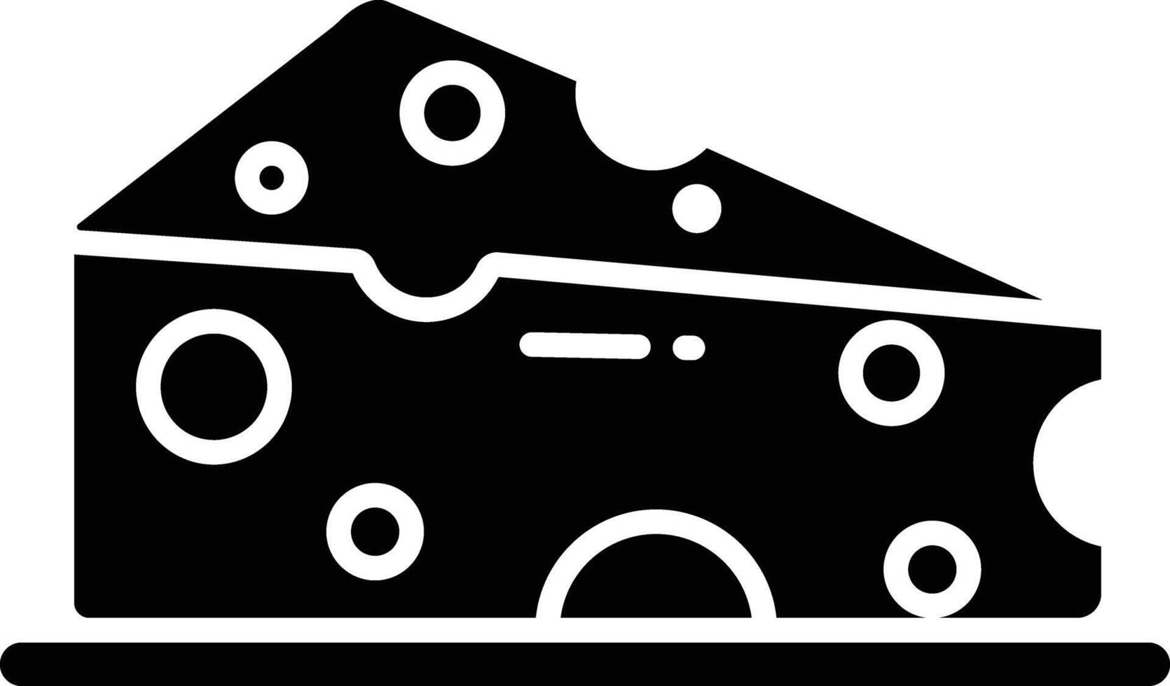 Cheese solid glyph illustration vector