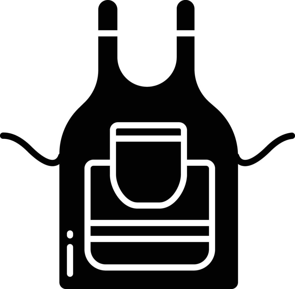 Apron solid glyph illustration vector