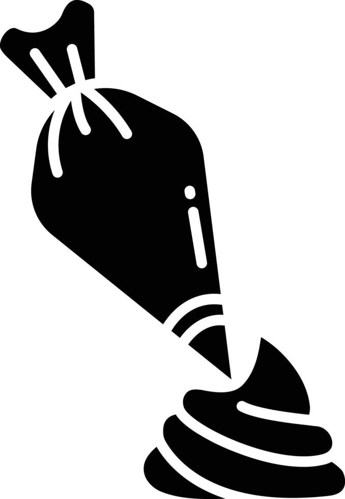 Pastry solid glyph illustration vector