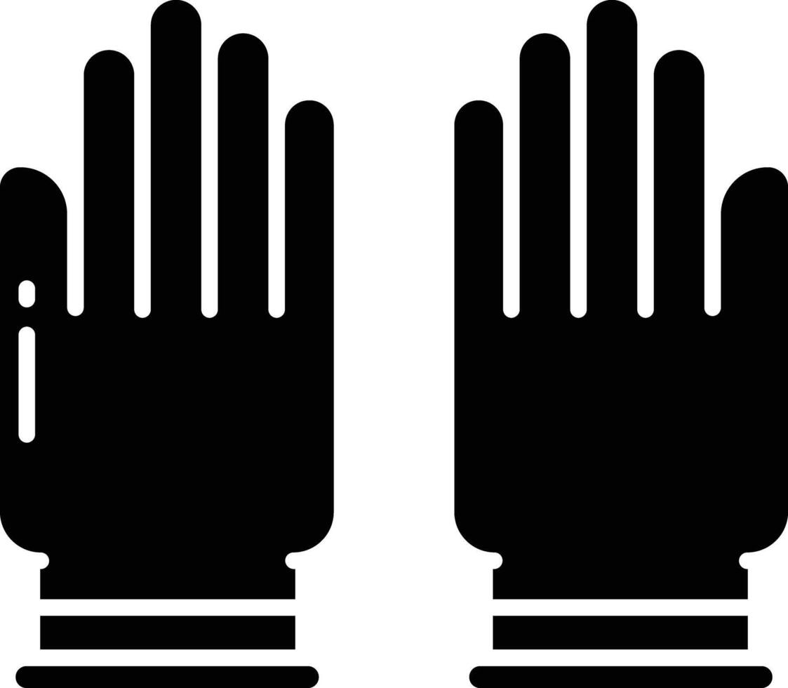 Gloves solid glyph illustration vector