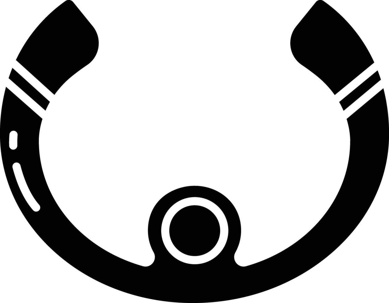 steering solid glyph illustration vector
