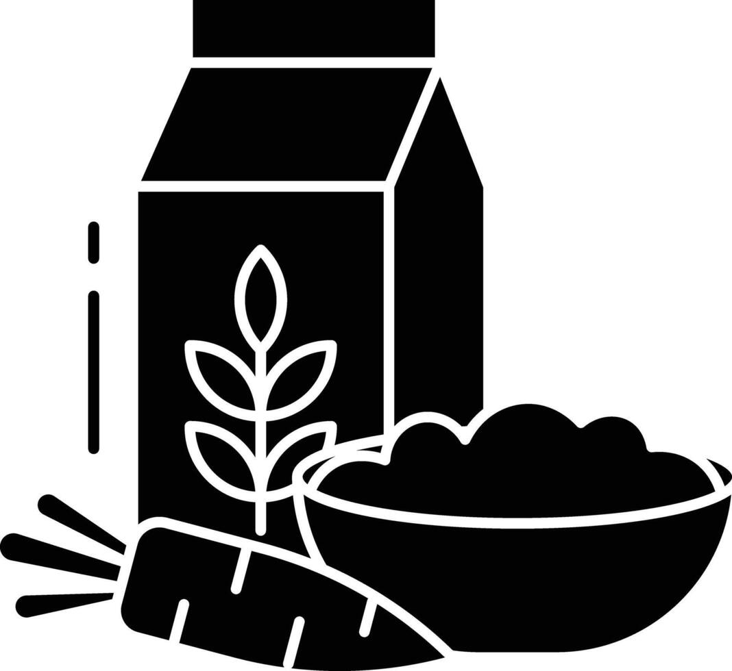 baby oats cereal solid glyph illustration vector