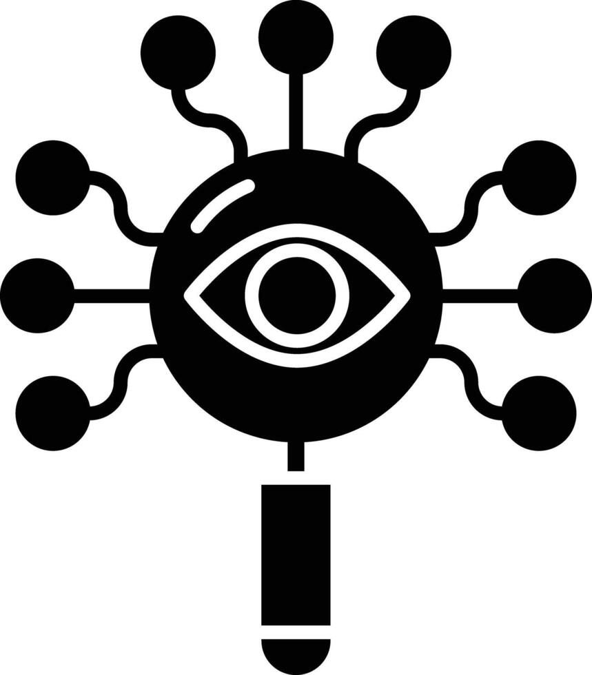 Search solid glyph illustration vector