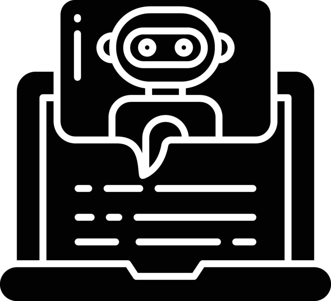 Chat solid glyph illustration vector