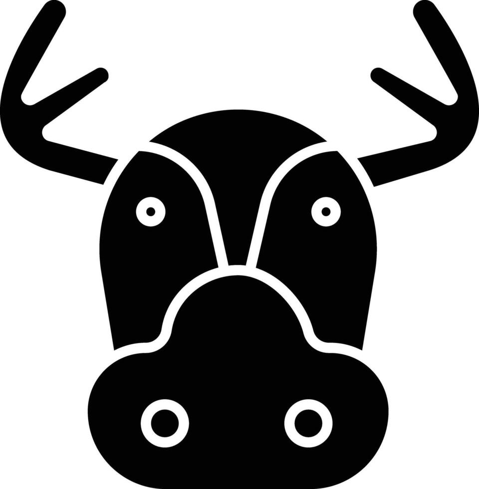 Moose solid glyph illustration vector