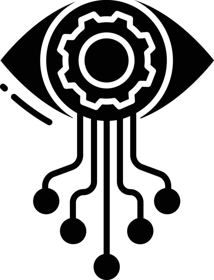 View solid glyph illustration vector