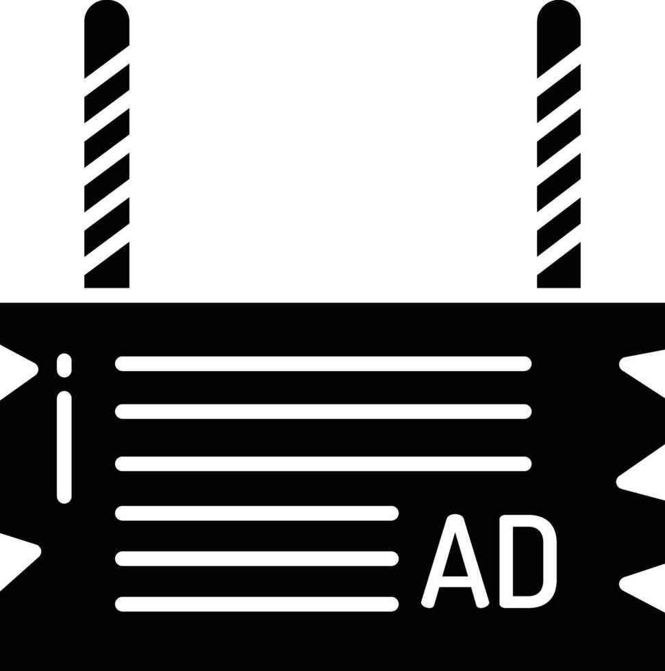 Ad Plank solid glyph illustration vector