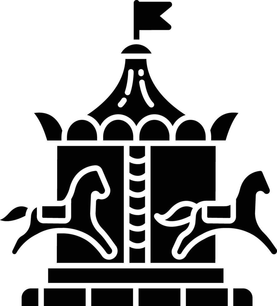 Bumper Car solid glyph illustration vector