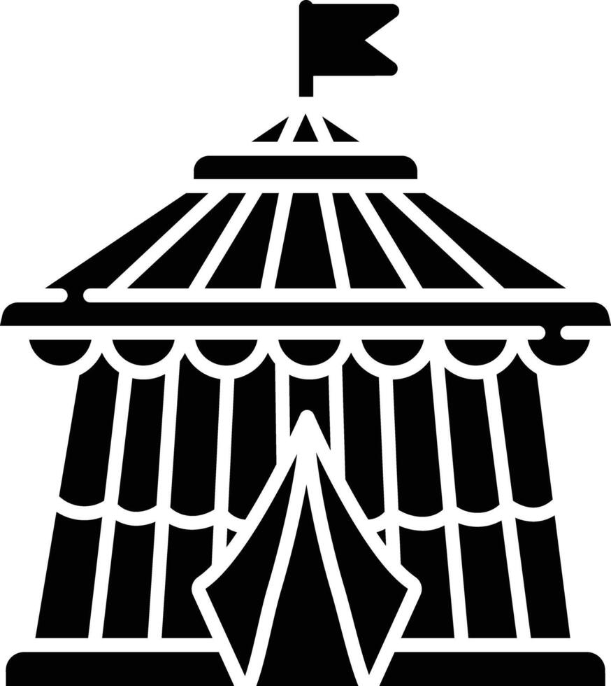 Castle solid glyph illustration vector