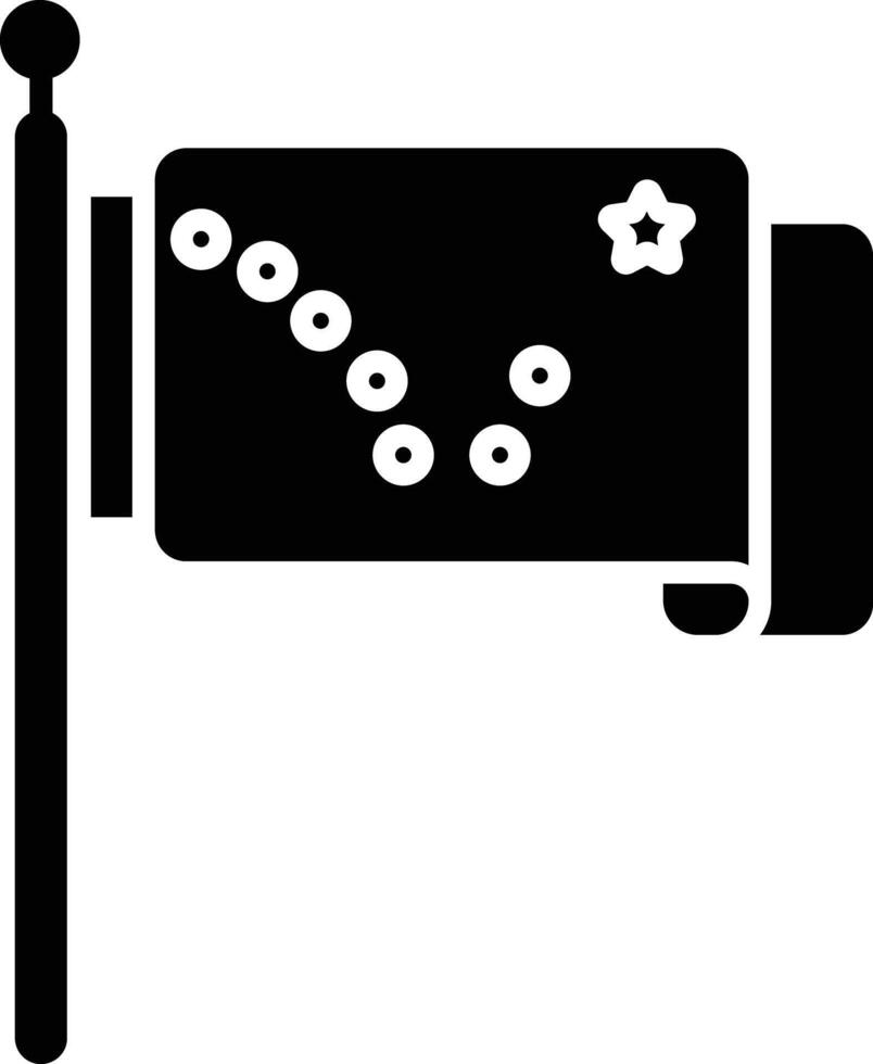 Alaska Flag solid glyph illustration vector