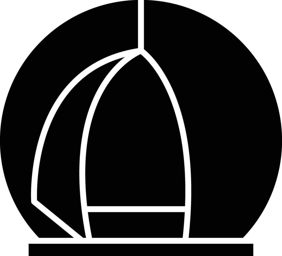 Teepee solid glyph illustration vector