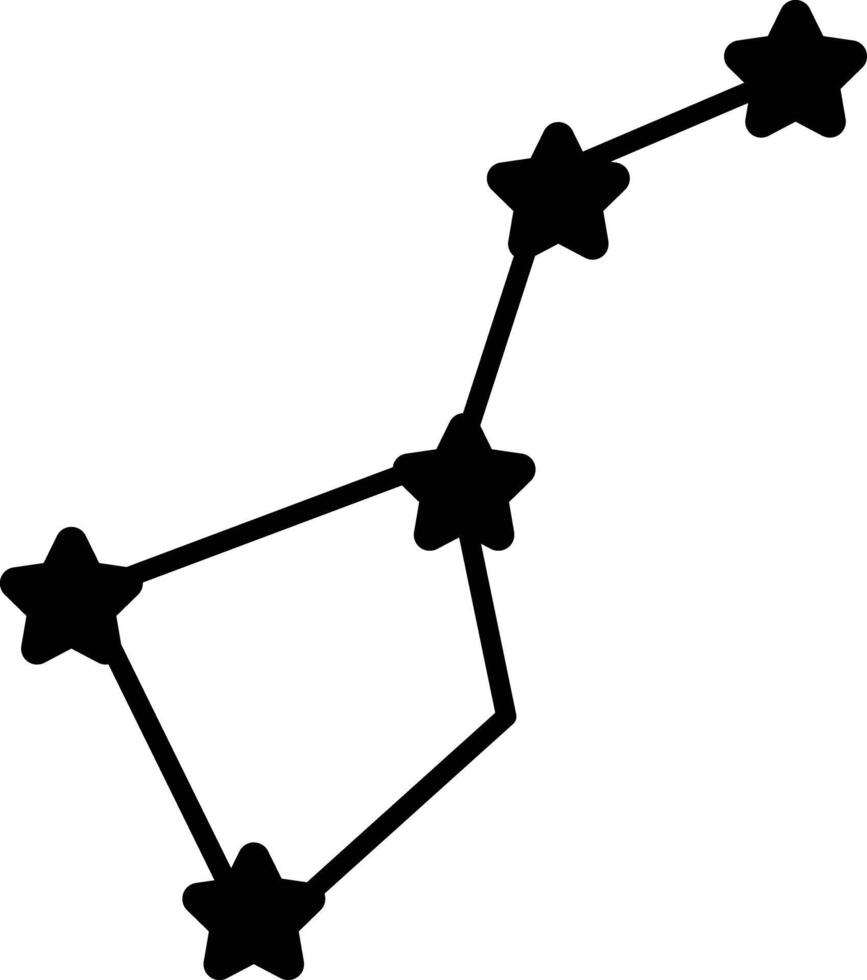 Constellation solid glyph illustration vector