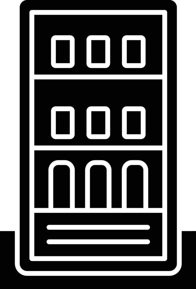 Refrigerator solid glyph illustration vector