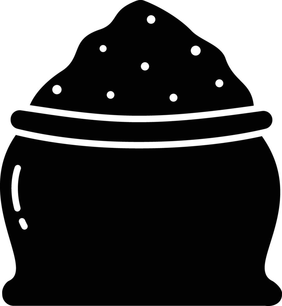 Flour solid glyph illustration vector