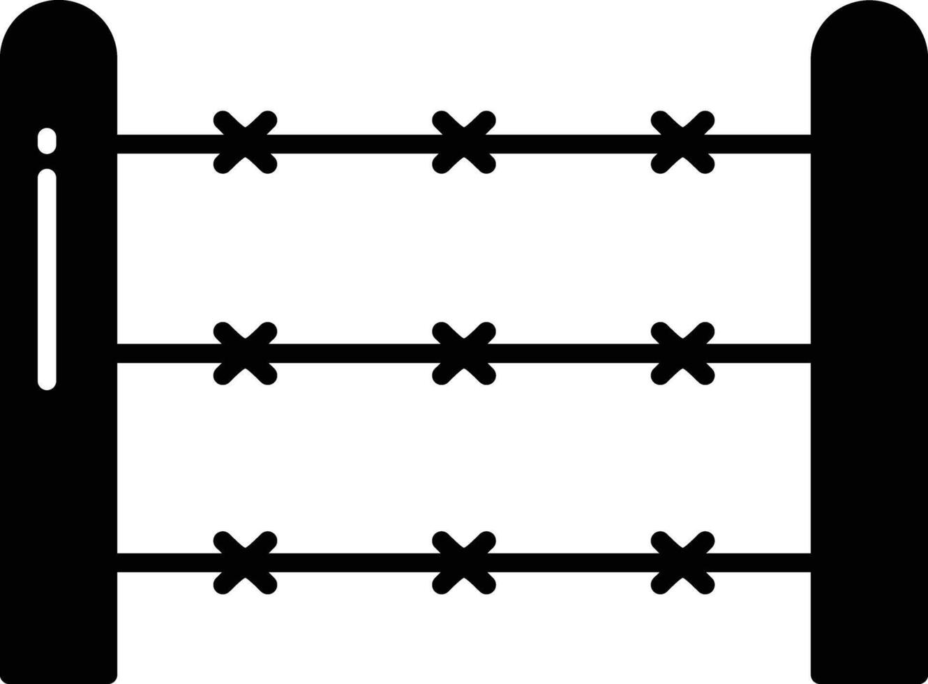 Fence solid glyph illustration vector