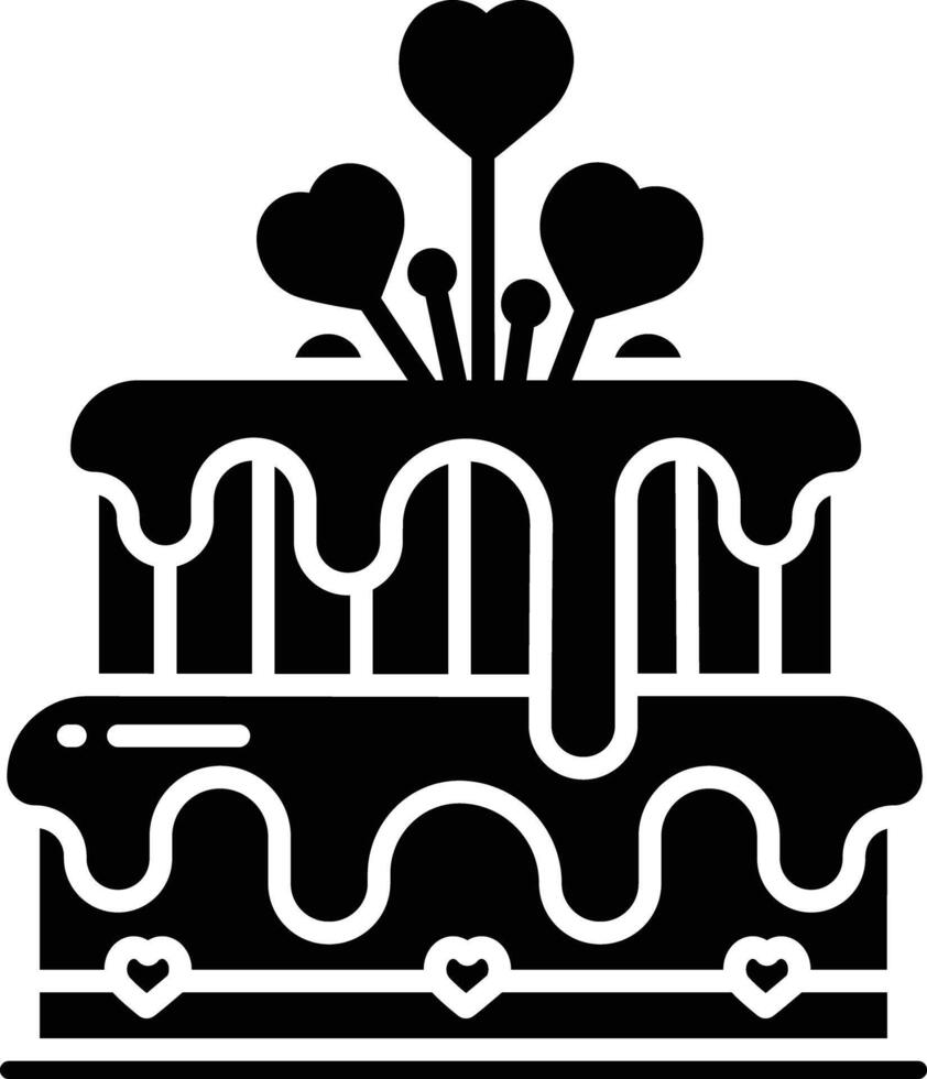 cake solid glyph illustration vector