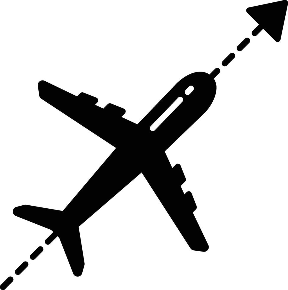 Flight Direction solid glyph illustration vector