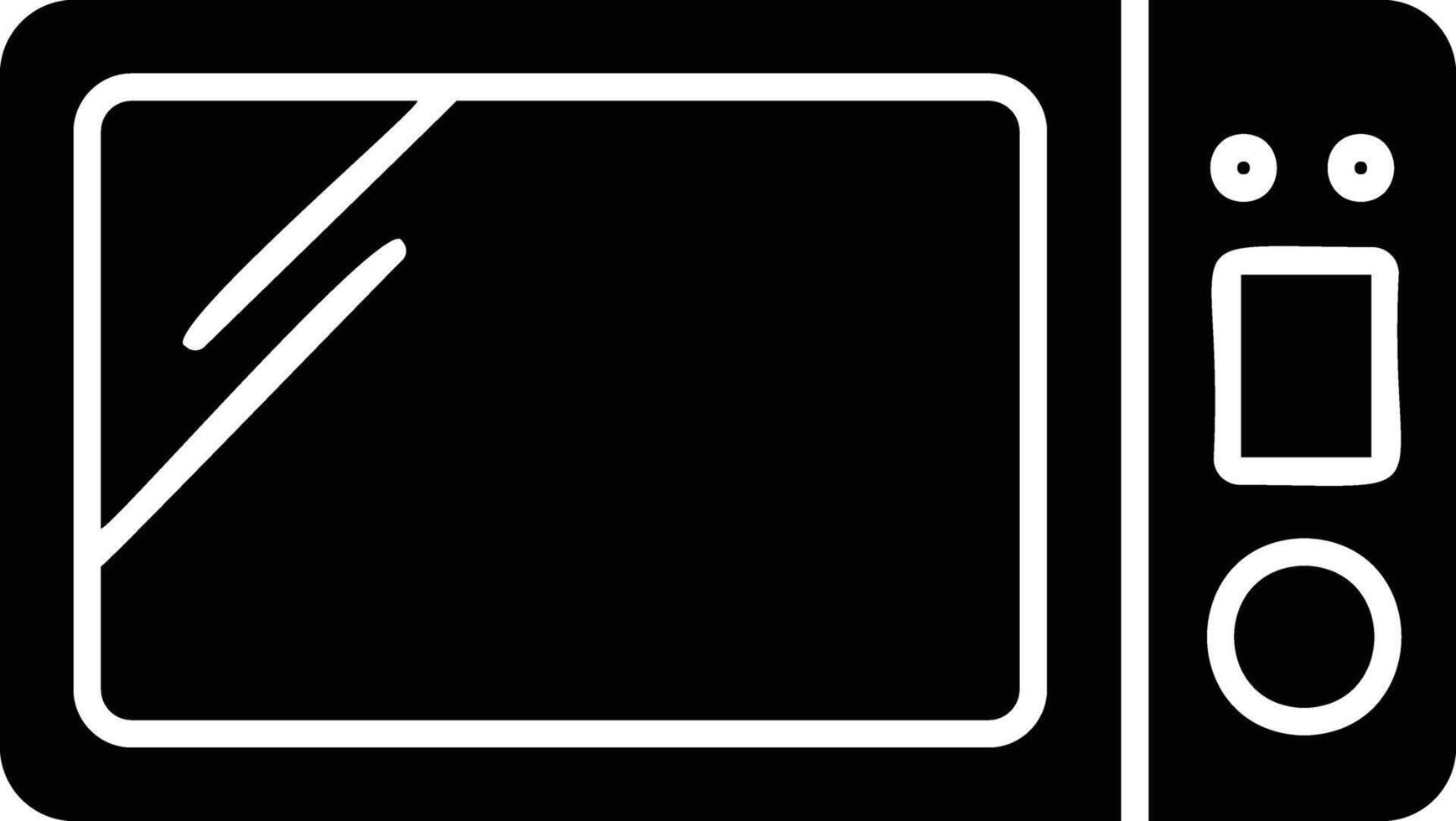 Microwave solid glyph illustration vector
