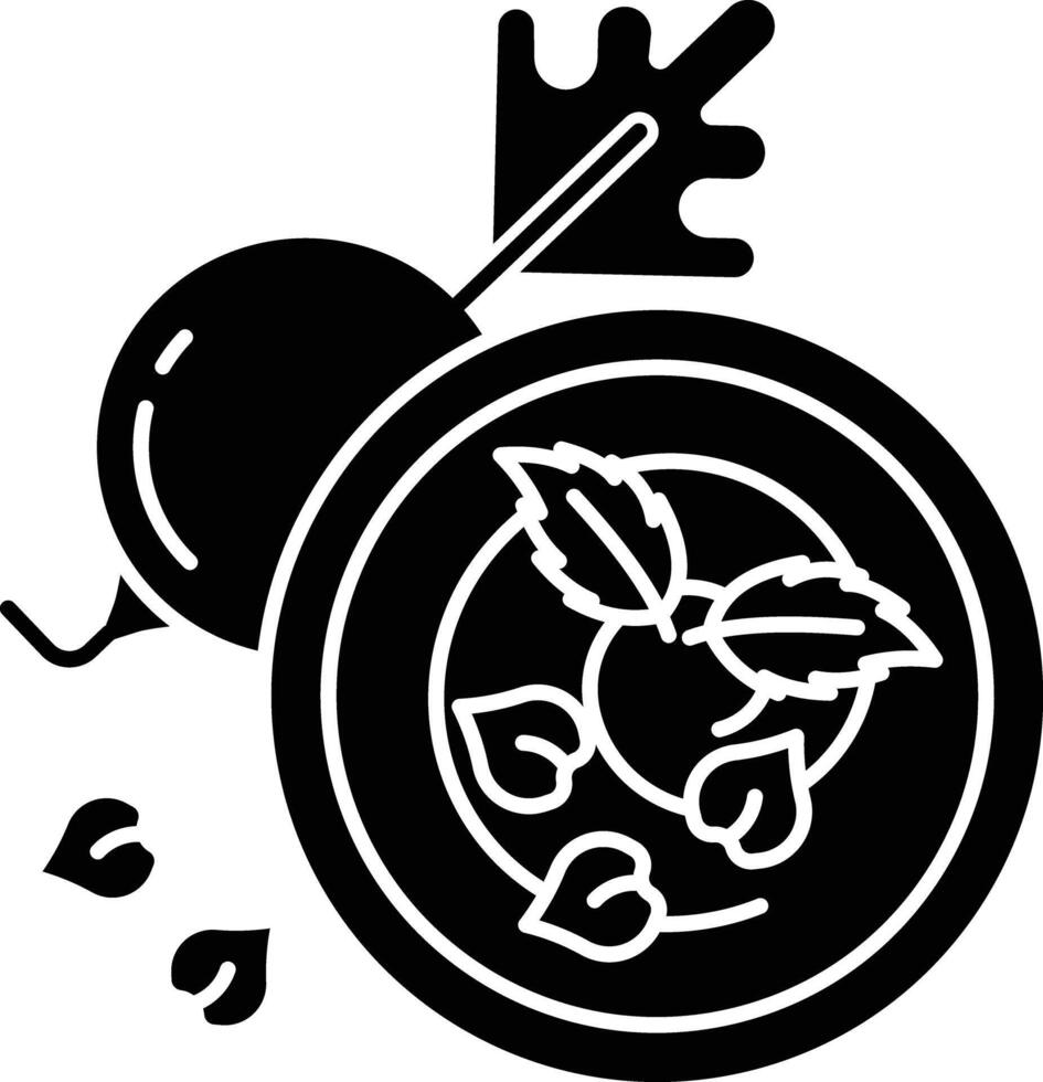 beetroot puree solid glyph illustration vector