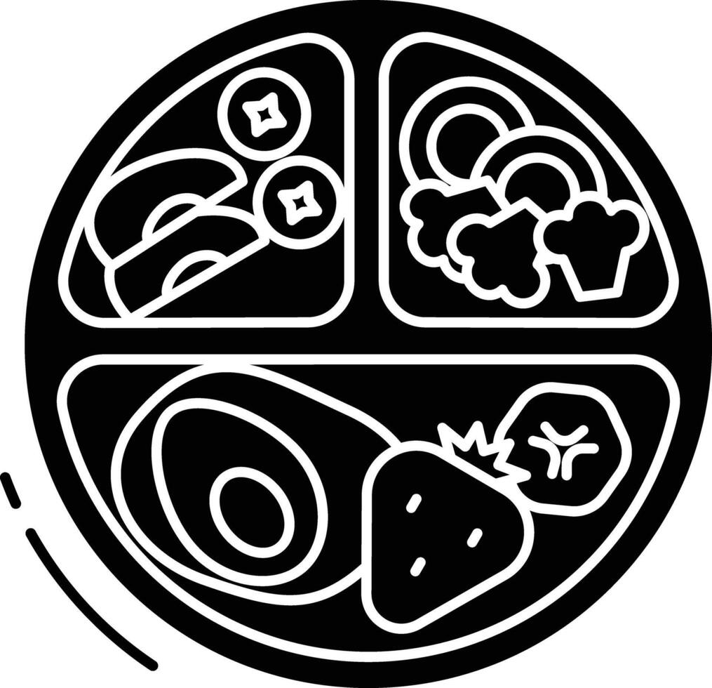 kids plate solid glyph illustration vector