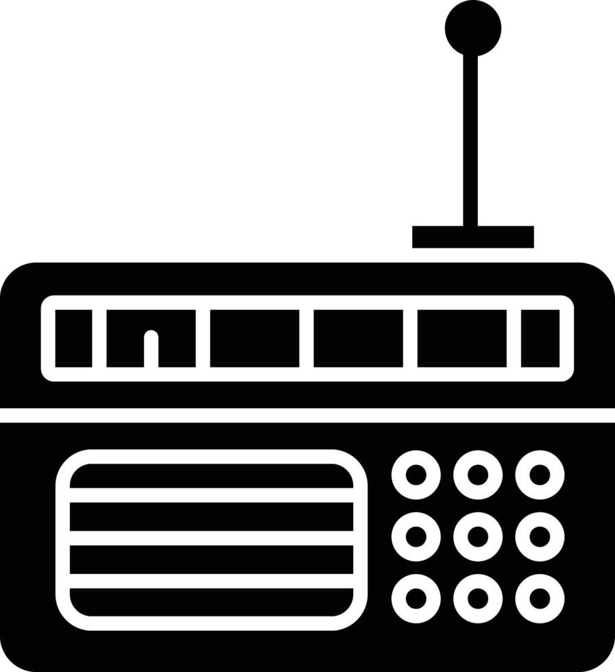 Radio solid glyph illustrations vector