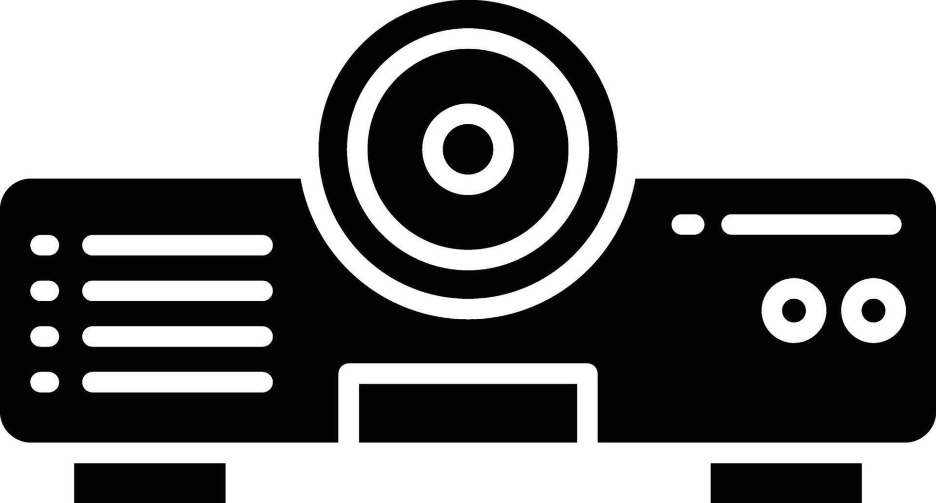 Projector solid glyph illustration vector