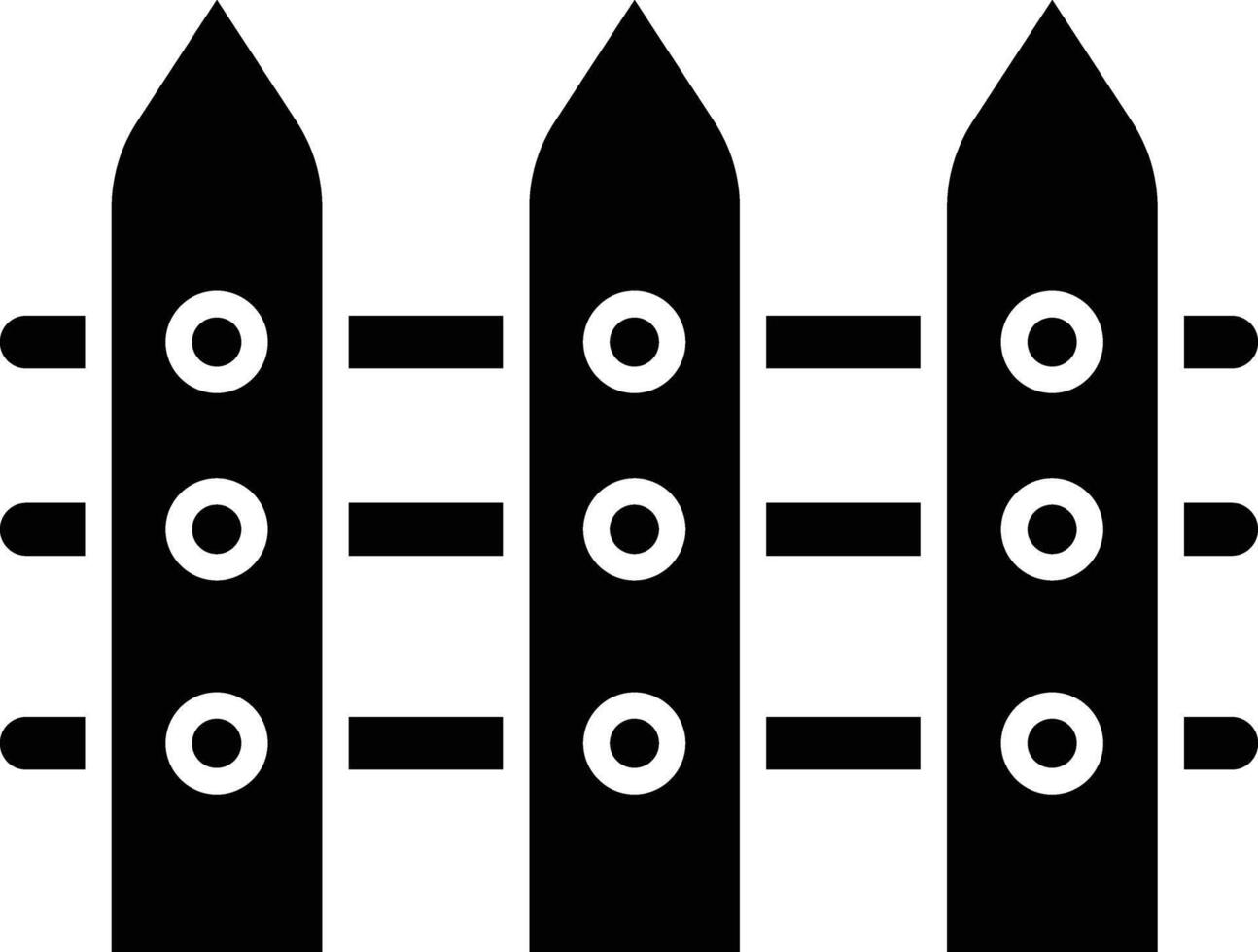 fence solid glyph illustration vector