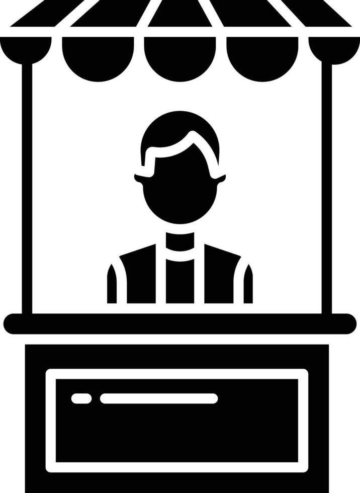Man Stand solid glyph illustration vector