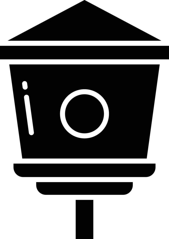 Birdhouse solid glyph illustration vector
