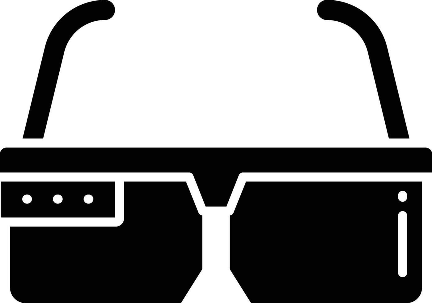 Smart Glasses solid glyph illustration vector