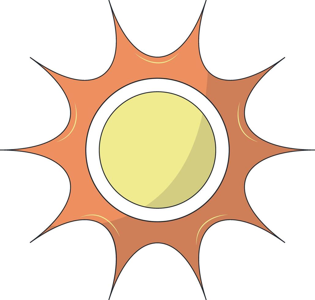 Cute Summer Beach Illustration. Isolated Clipart in Cartoon Design. vector