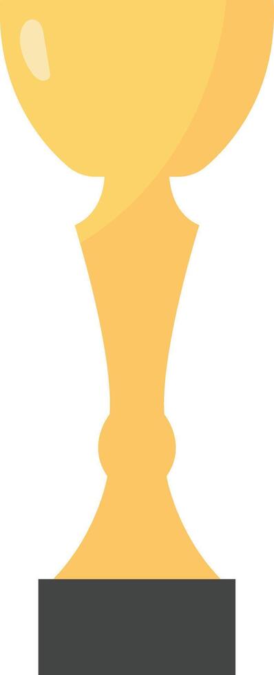 Gold Winner Trophy Icon Isolated on White Background. Cartoon Illustration. vector