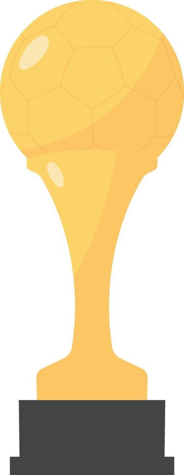 Gold Winner Trophy Icon Isolated on White Background. Cartoon Illustration. vector