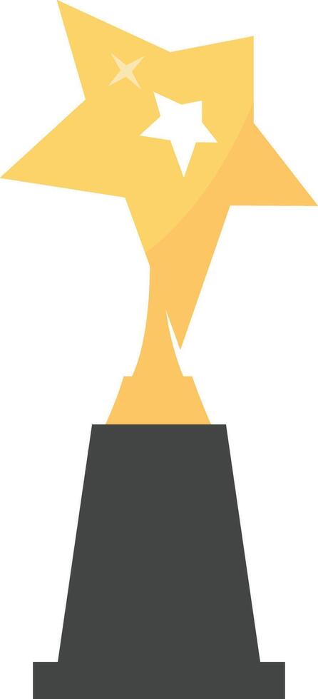 Gold Winner Trophy Icon Isolated on White Background. Cartoon Illustration. vector