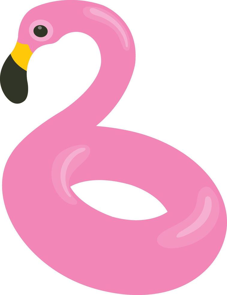 Illustration of Inflatable Ring on White Background. in Cute Cartoon Style. vector