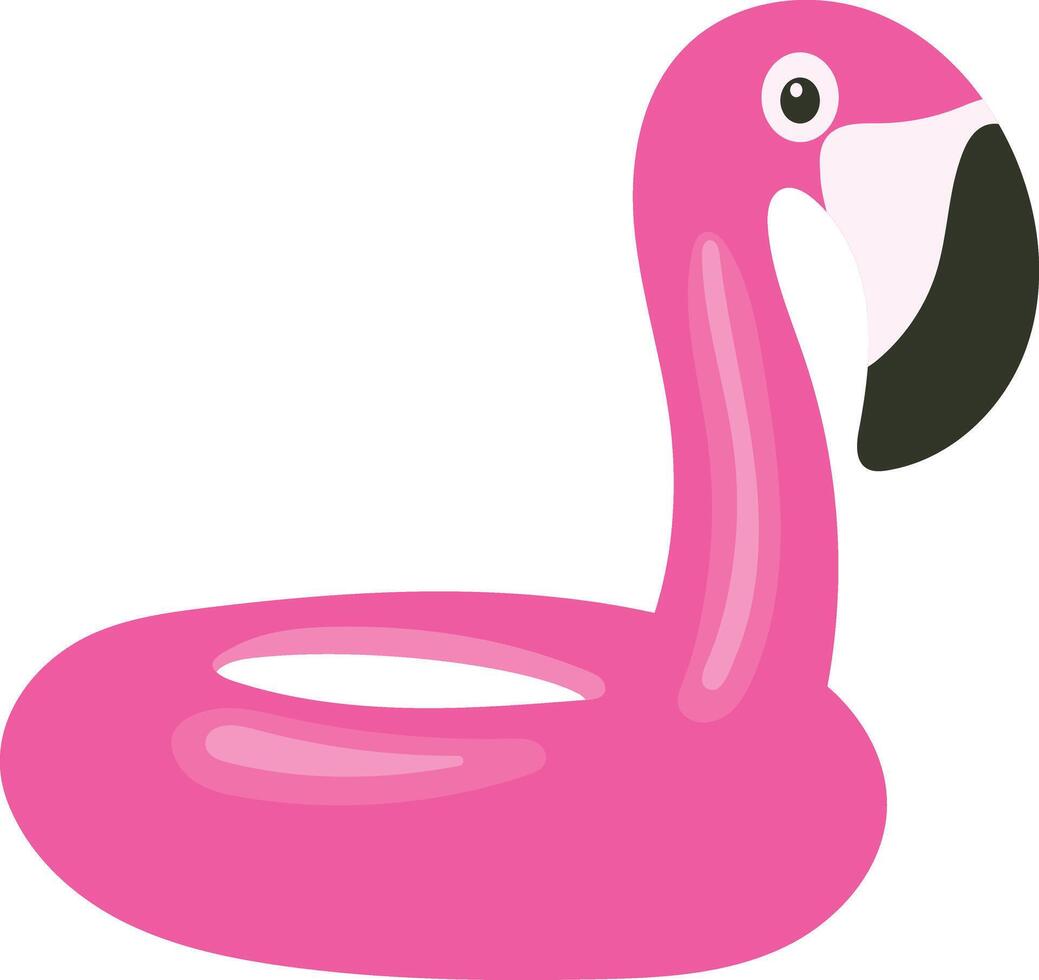 Illustration of Inflatable Ring on White Background. in Cute Cartoon Style. vector