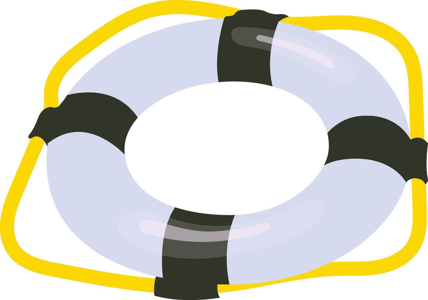 Illustration of Inflatable Ring on White Background. in Cute Cartoon Style. vector