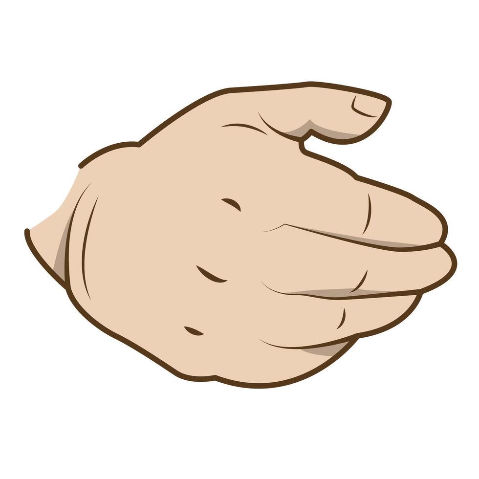 flat cute baby hand icon isolated on white background. vector