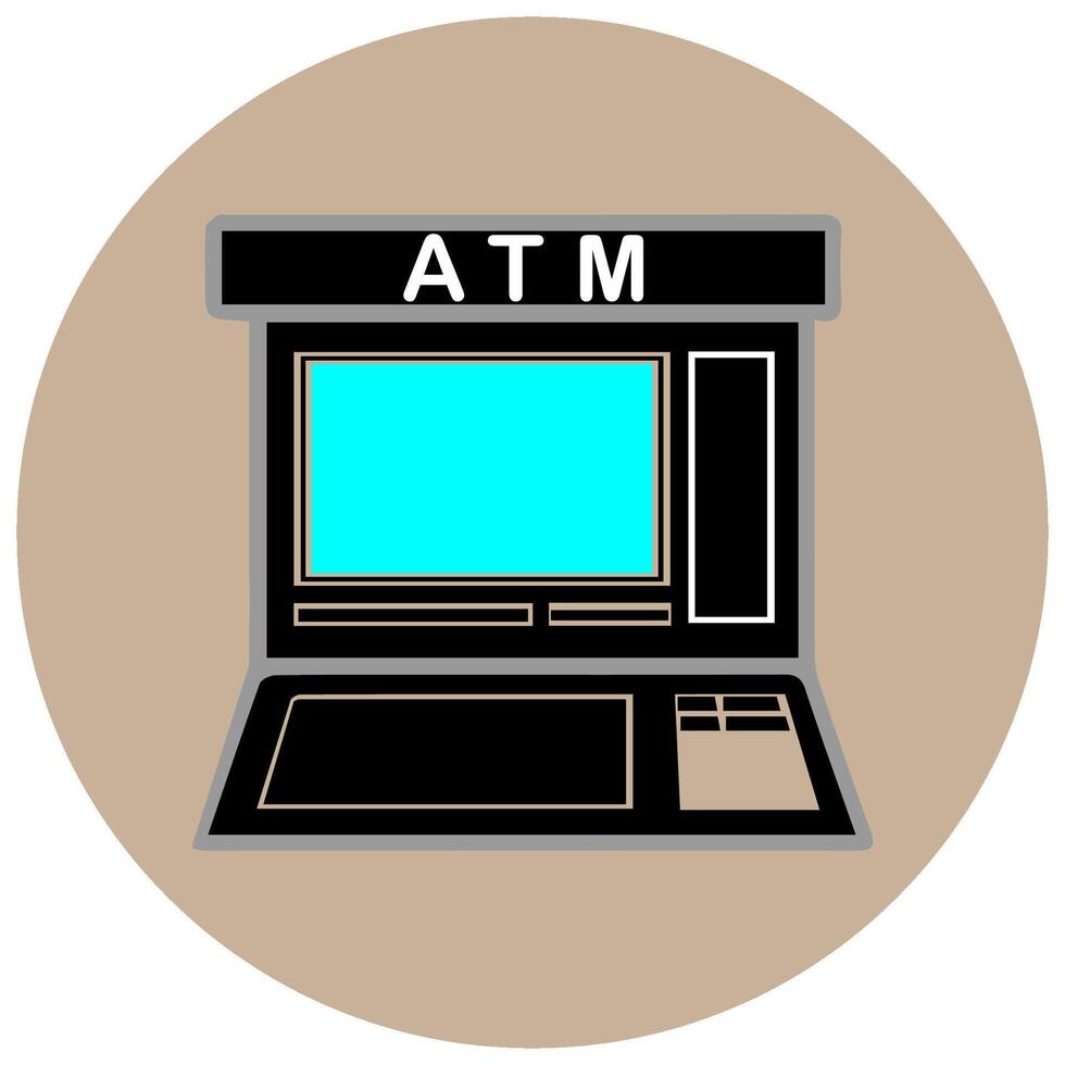 ATM machine icon vectors illustration