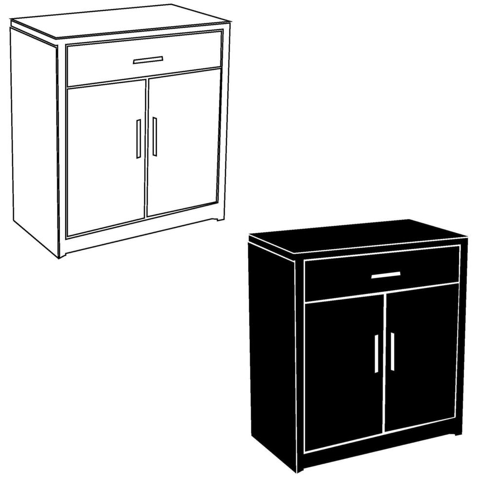 cupboard icon vectors illustration symbol design