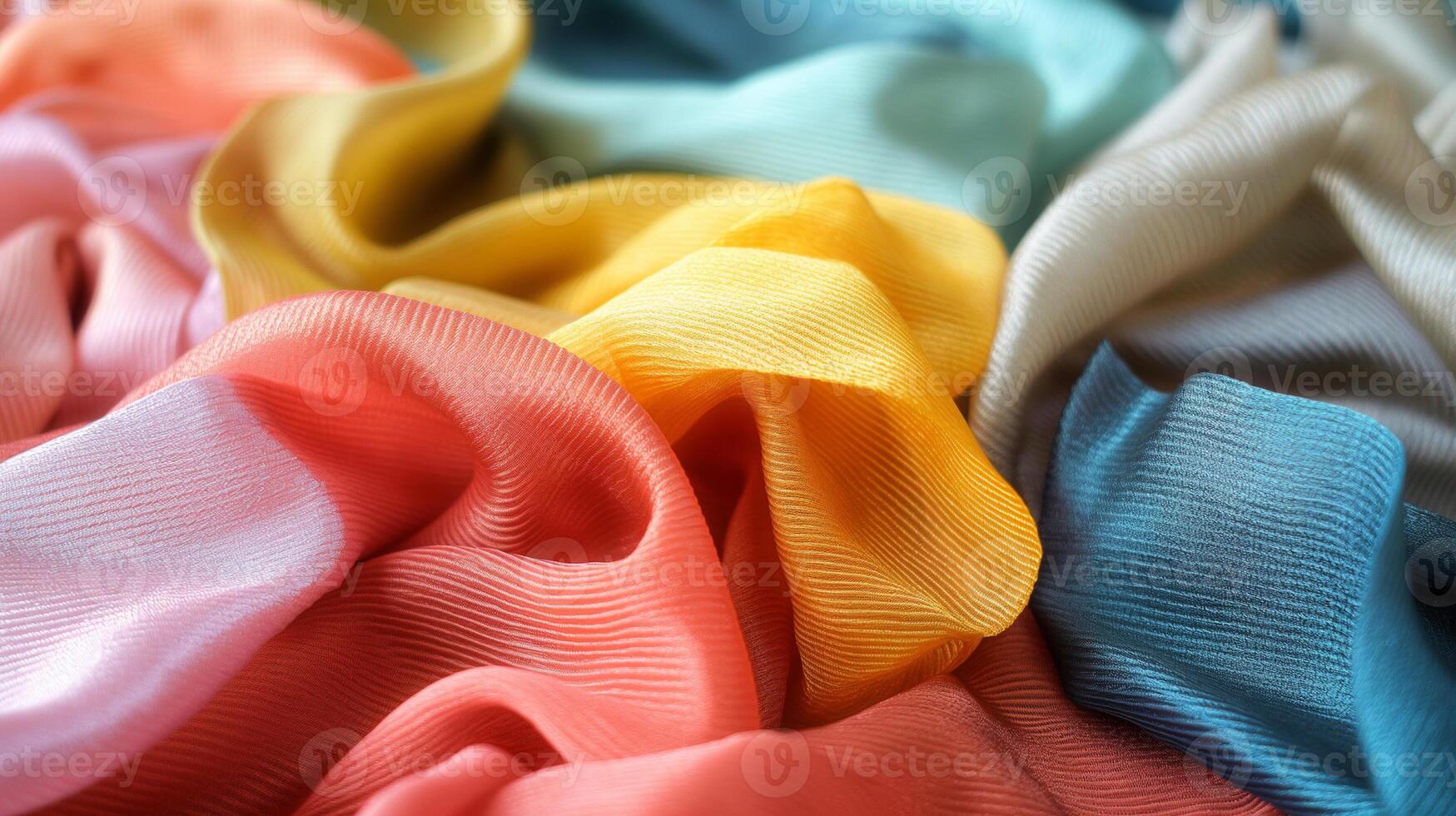 Flowing waves of fabric, gently undulating and rippling, with a soft, silk-like texture background photo