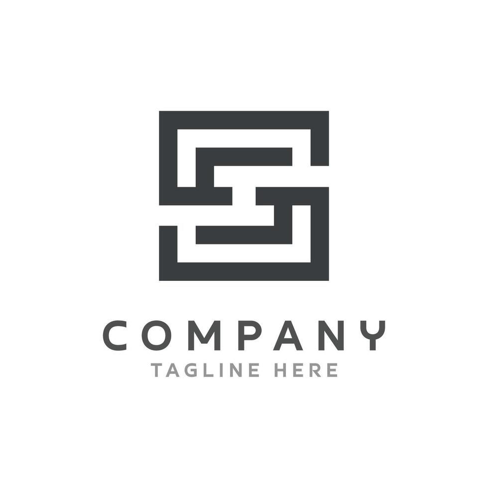 Letter SH Logo Design vector