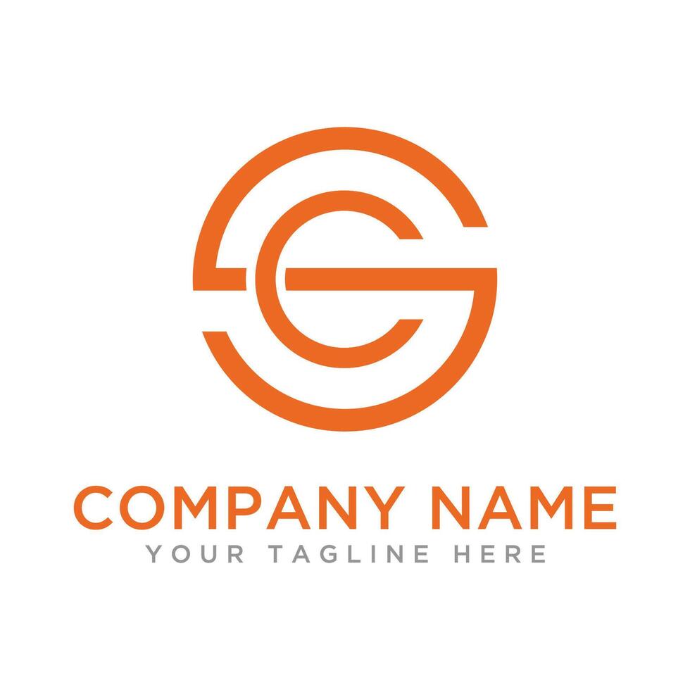 Letter SC Logo Design vector