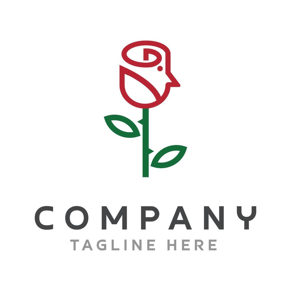 Letter Rose Logo Design vector