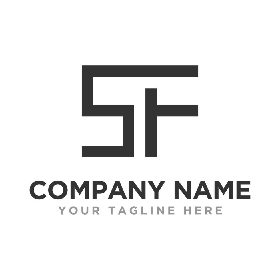 Letter SF Logo Design vector