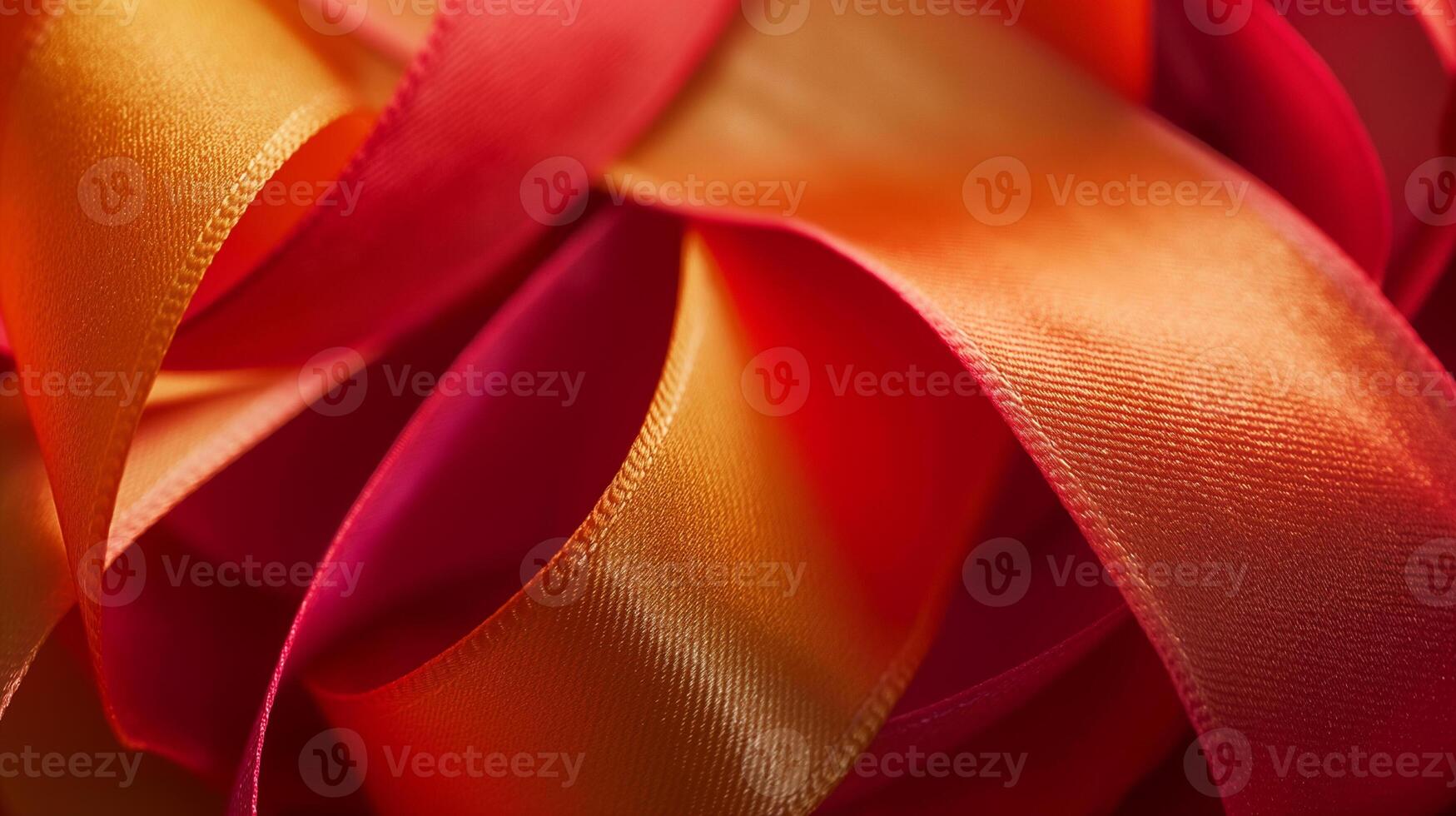 Bright gift wrapping ribbon for celebrating closeup background texture photo