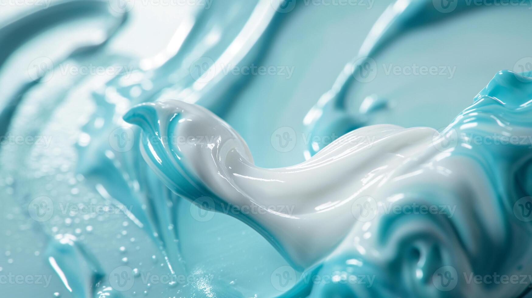 Smears of bright colorful toothpaste on a white background photo