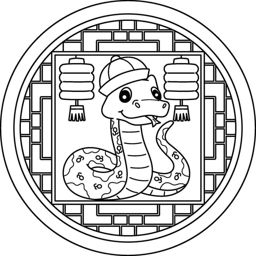 Year of the Snake Happy Chinese New Year Isolated vector